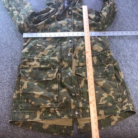 GAP Jacket Mens Extra Small Camouflage Flap Pockets Goth Steampunk Y2K Zip - Picture 4 of 7